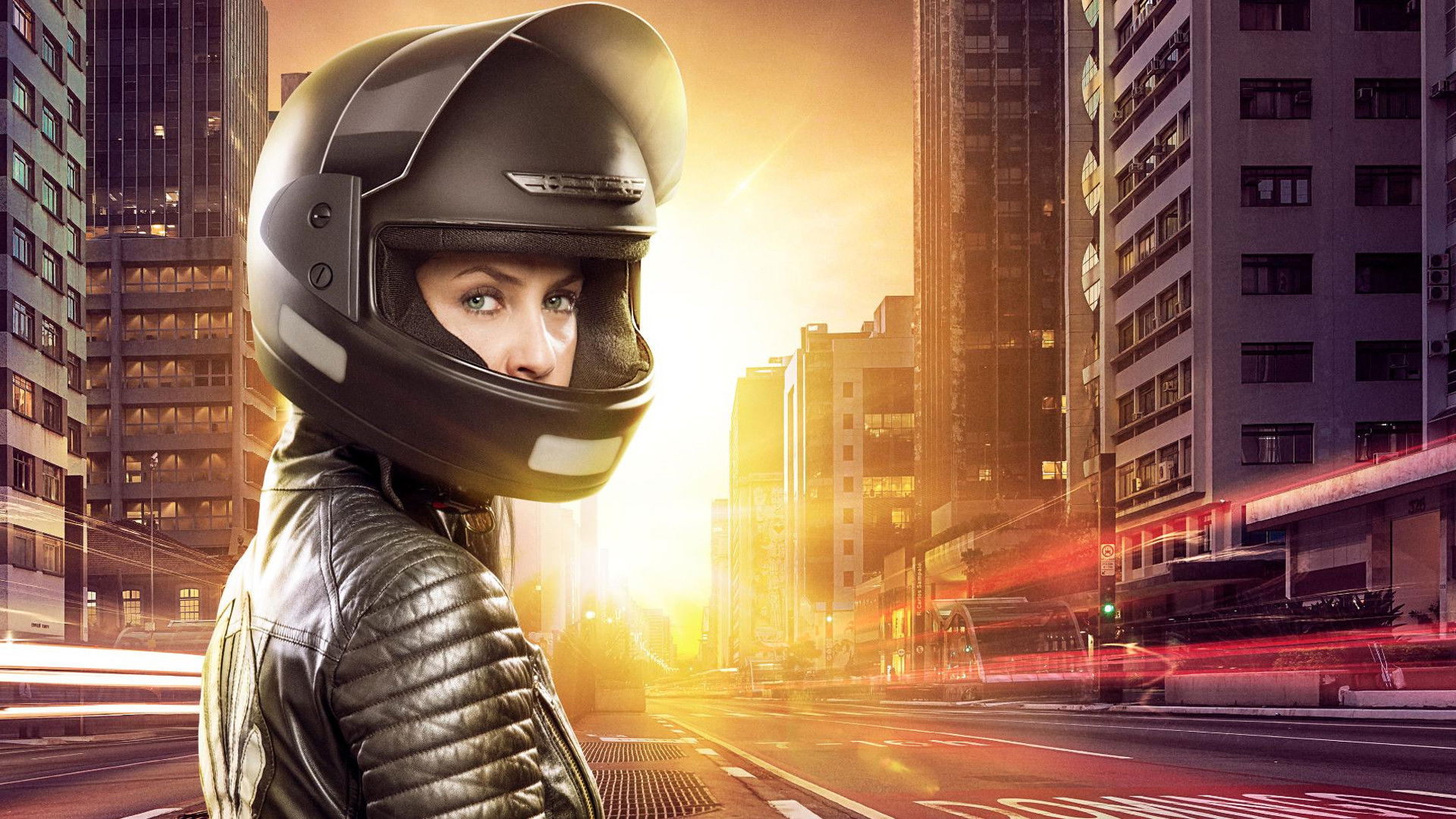 A Garota da Moto Background