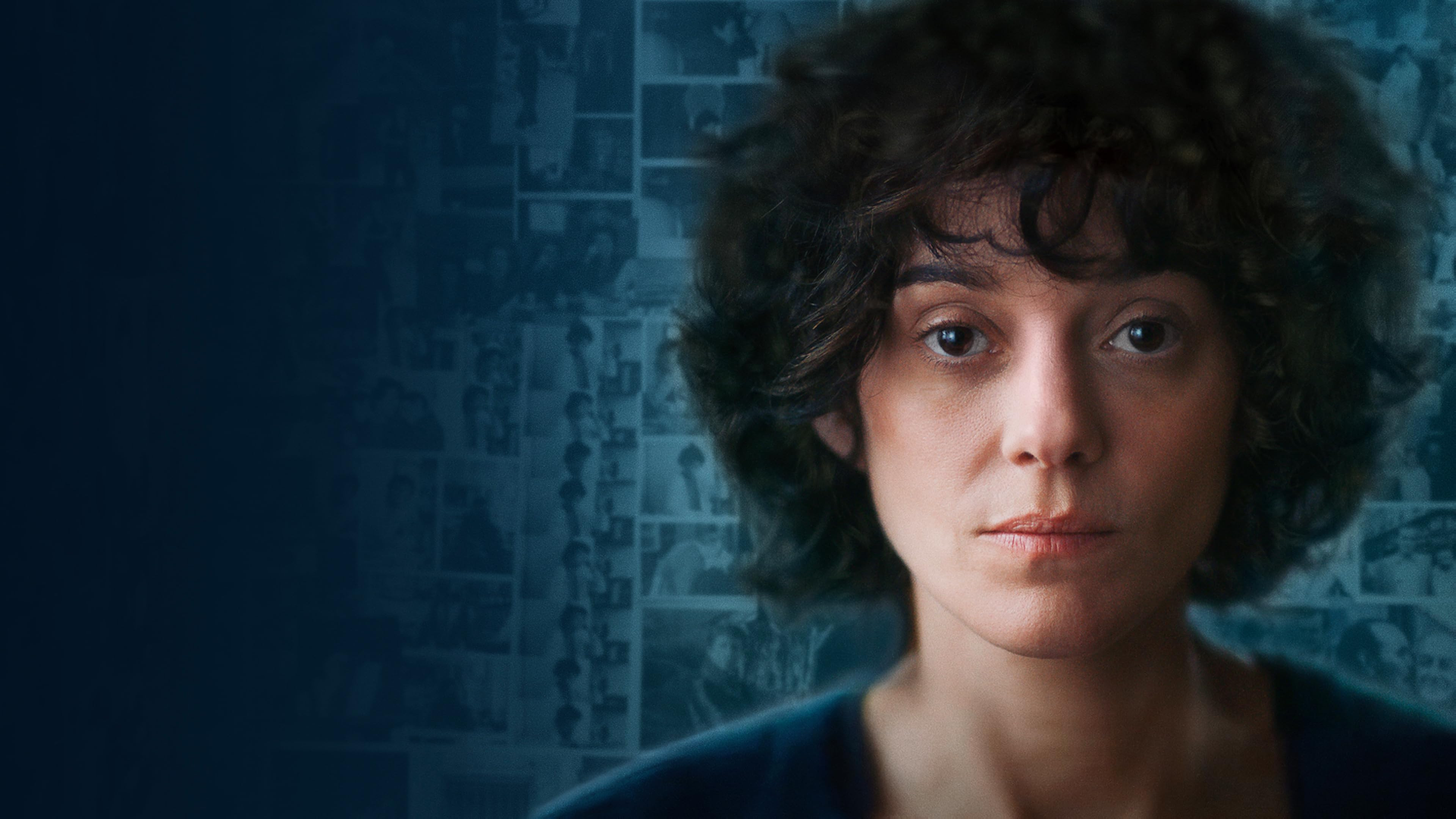 Little Girl Blue Background