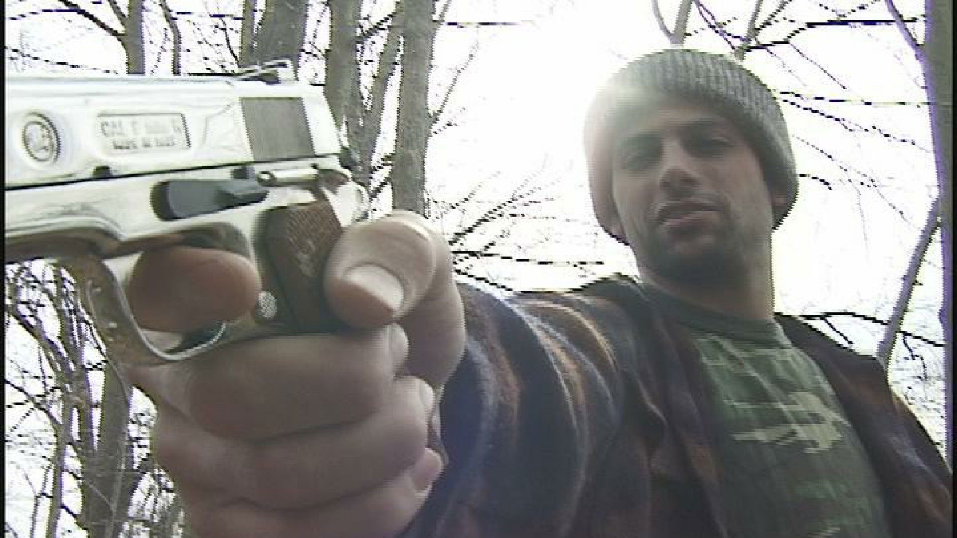 Dead Girl on Film Background