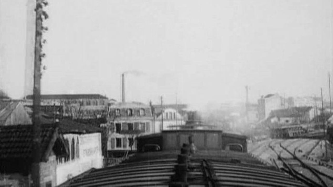 Panorama from Top of a Moving Train Background