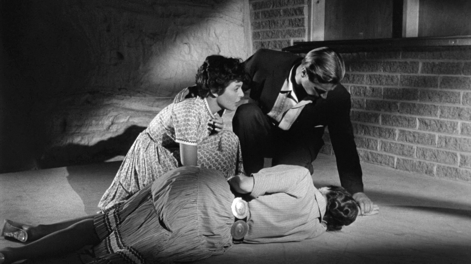 The Girl in Black Stockings Background