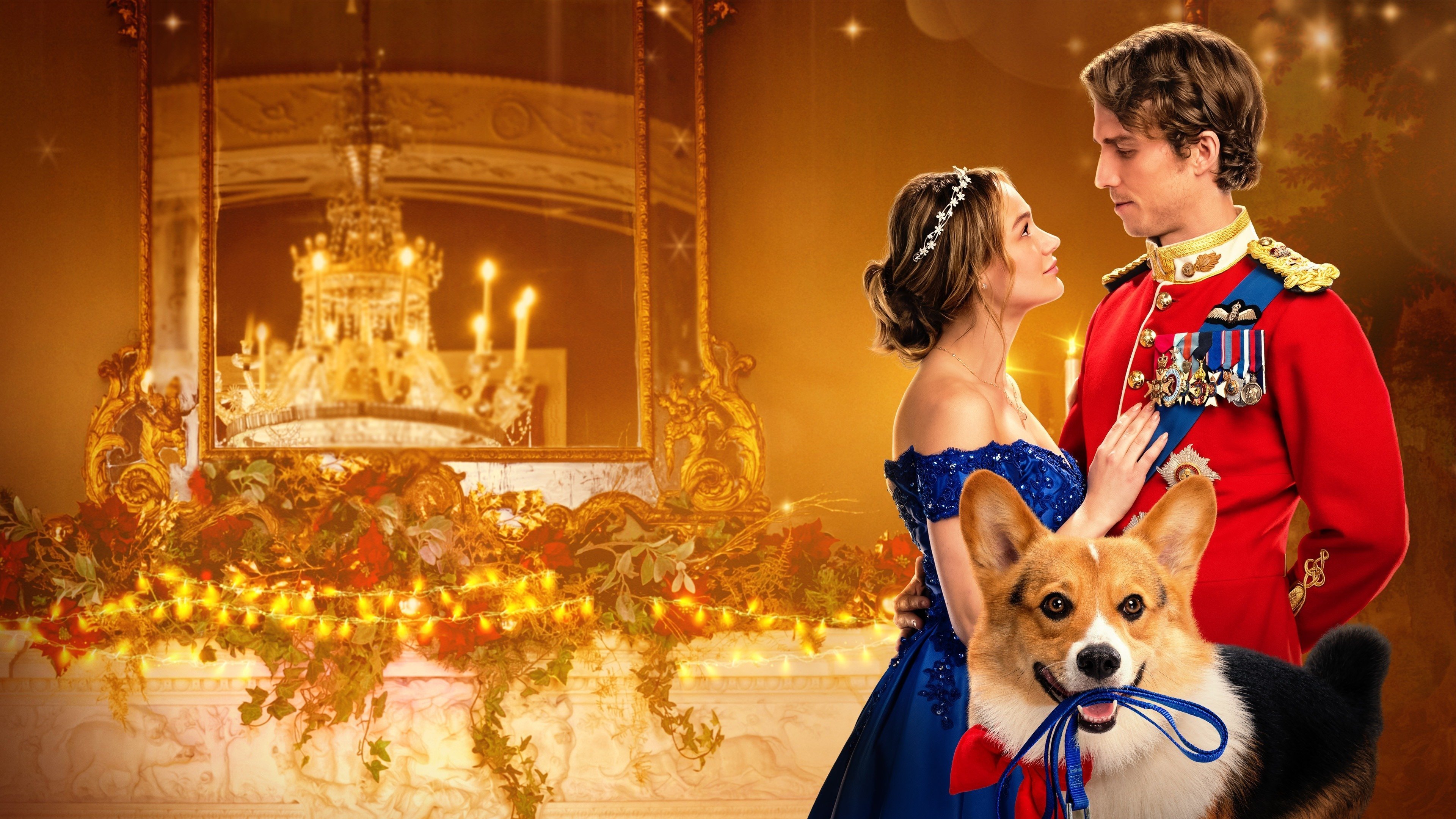 A Royal Corgi Christmas Background