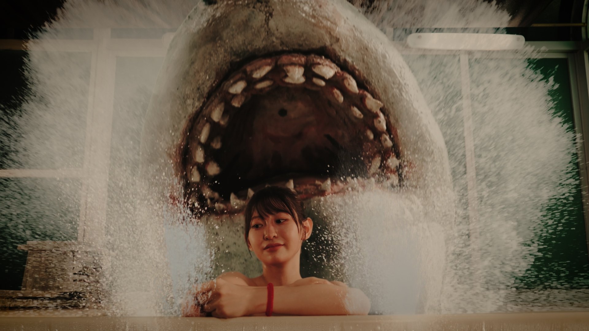 Hot Spring Shark Attack Background