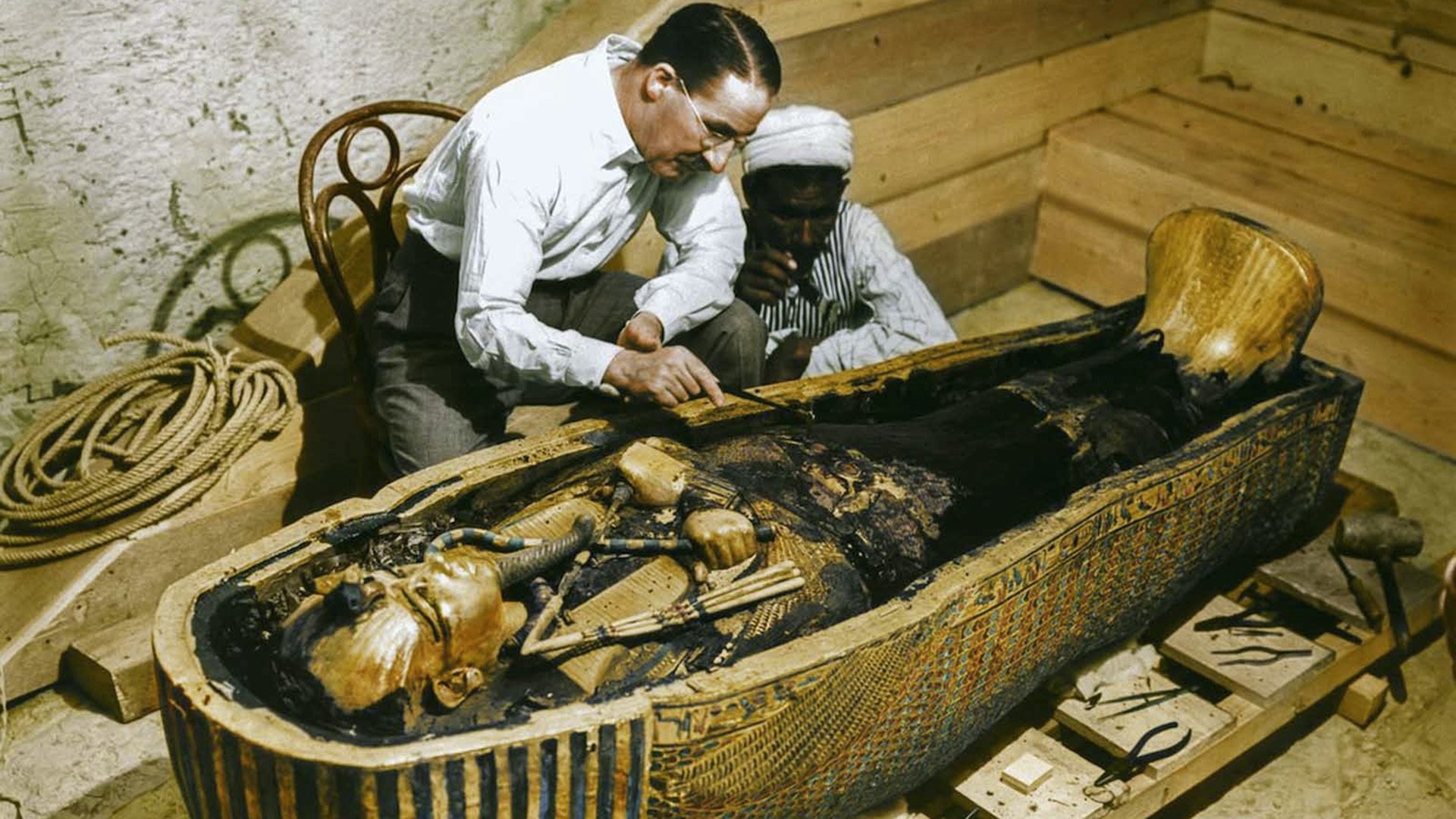Tutankhamun In Colour Background