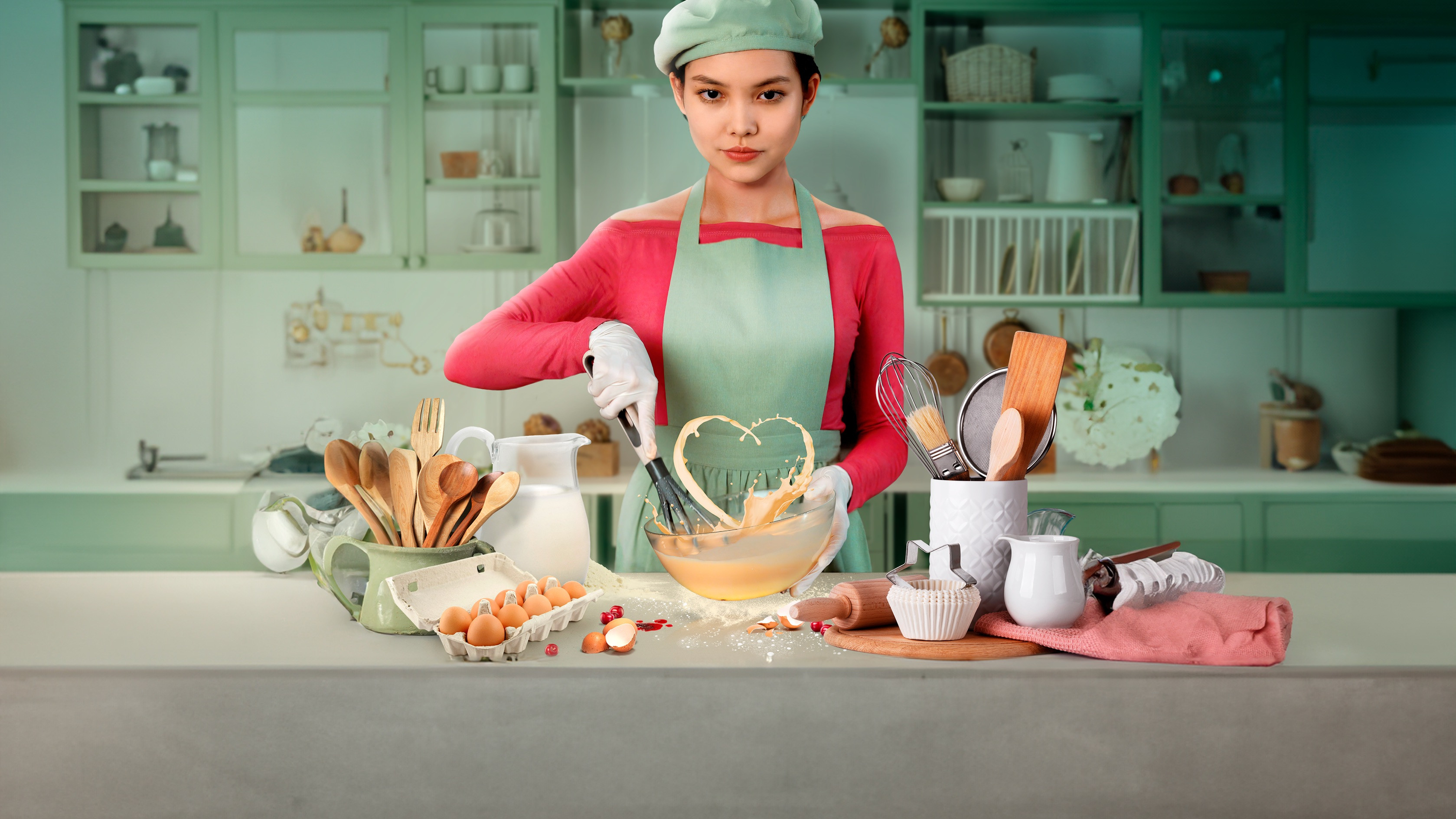 Milky Girl Background